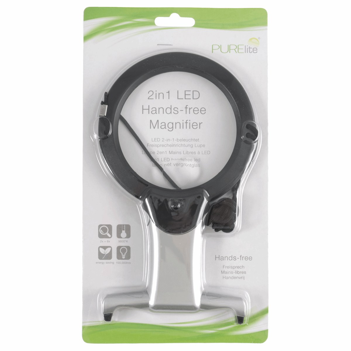Magnifier: Illuminated: Hands-Free: 2-in-1: LED Code: CFPL05