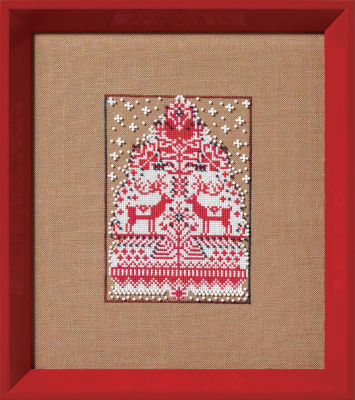 Nora Corbett Designs - NC365  Red Tree Christmas Fair Isle Red Collection