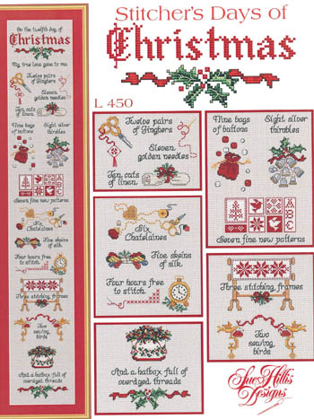 L450 : Stitcher's Days of Christmas   by Sue Hillis Designs 