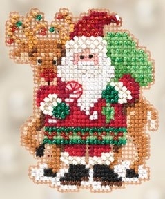 MH18-2305 Santa and Rudolph by Mill Hill 