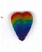 3362 Bright Rainbow Heart : by Just Another Button Company