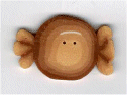 nh1042L  Large Butterscotch Candy  by Just Another Button Company