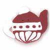 rw1001 Teapot - Red & White by Just Another Button Company