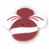 rw 1012S Small Bee - Red & White by Just Another Button Company