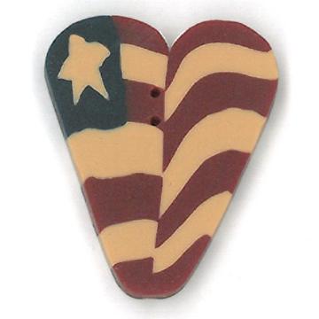 3372XL Folk Art Liberty Heart  by Just Another Button Company