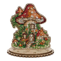  FLW-051 House - Cross stitch Kit - 10cm x 11cm Wonderland Crafts