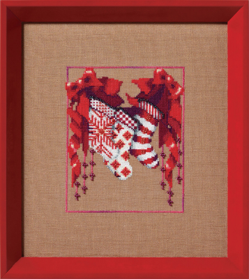 Nora Corbett Designs - NC366 Stocking Trio Christmas Fair Isle Red Collection 
