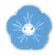bw1006.S Small Geranium - Blue & White by Just Another Button Company 