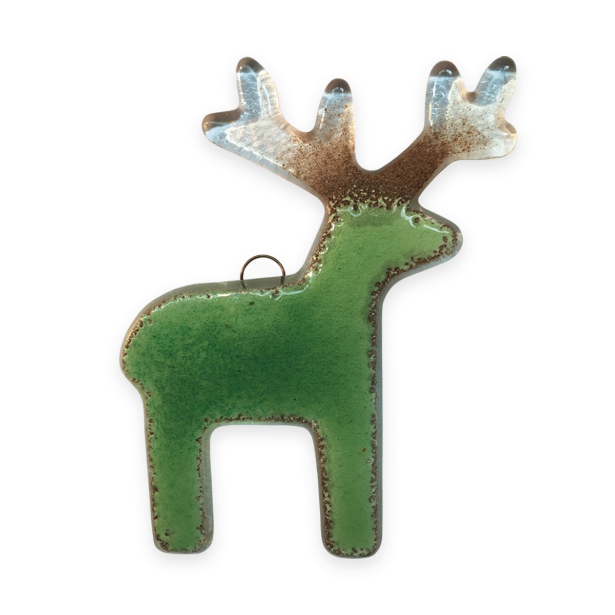 Reindeer : Green : Tree ornament  : 1648-17 by Nobile'    RRP £10.80