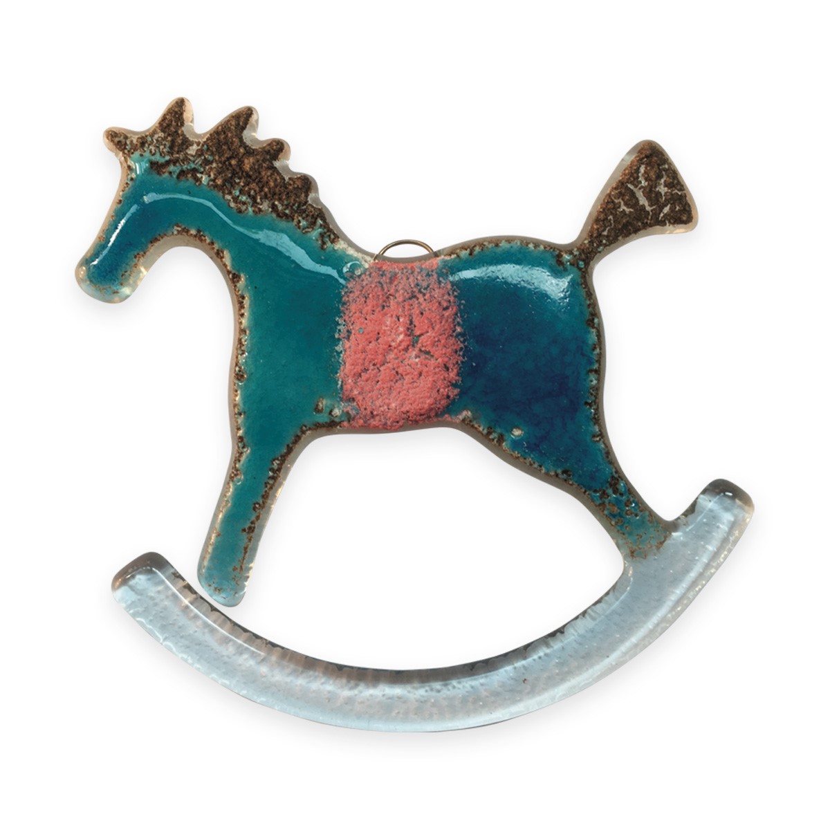Rocking Horse : Blue : Tree ornament  : 1644-17 by Nobile'   RRP £10.80