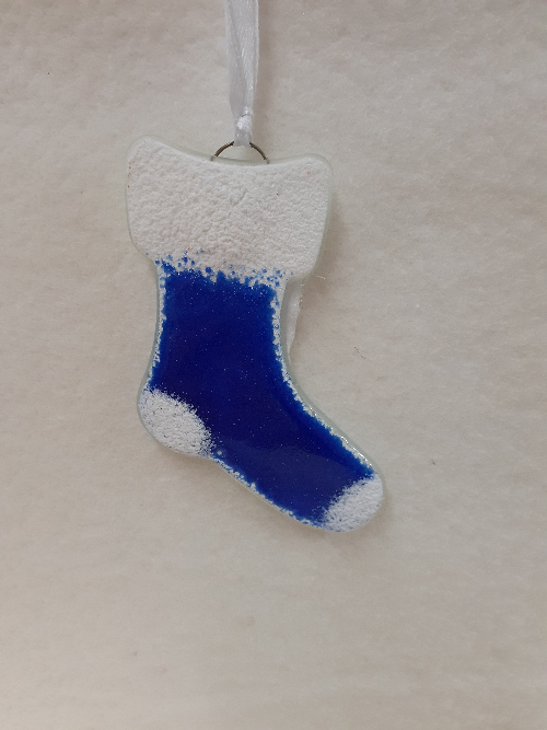 Stocking : Blue : Tree ornament  : 1655-17 by Nobile' RRP £8.25
