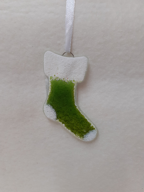 Stocking : Green : Tree ornament  : 1654-17 by Nobile' RRP £8.25