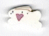 nh1009S : Small White Rabbit  by Just Another Button Company   