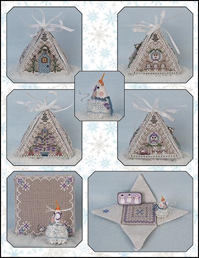 JN300LE Frosty Winter Mouse in a House by Just Nan -No Longer Available
