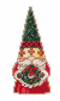 JS20-2212  Gnome With Wreath by Jim Shore - Mill Hill