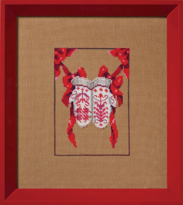 NC363 Red Mittens Christmas Fair Isle Red Collection by Nora Corbett Designs 