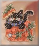 MHAH63 Black Kitty Magic Ornament / Pin Kit  by Mill Hill
