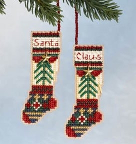 MH16-6304 Santa's Stockings Ornament  Kit by Mill Hill   