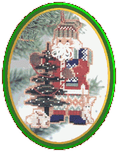 MHNS3 Pine Tree Santa  by Mill Hill
