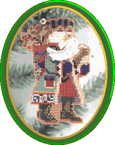 MHNS2 Holly Berry Santa  by Mill Hill 