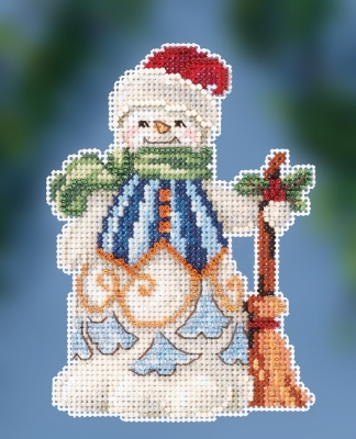 JS20-2013 Clean Sweep Snowman  by Mill Hill 