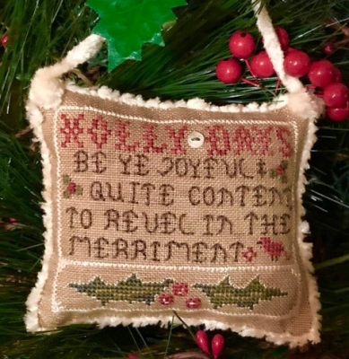 Holly Days - 2020 Sampler Ornament by Homespun Elegance Ltd 