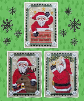 Santa Trio by Waxing Moon Designs 