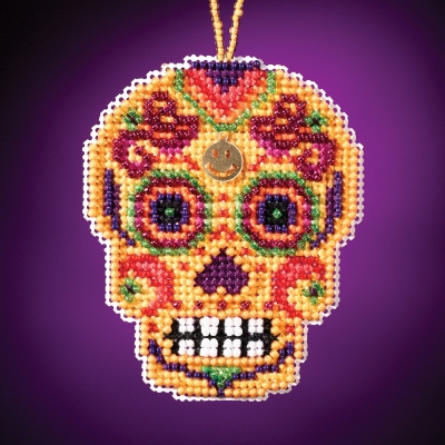 MH16-1624 Amarillo  : Calavera Charmed Ornament  by Mill Hill 