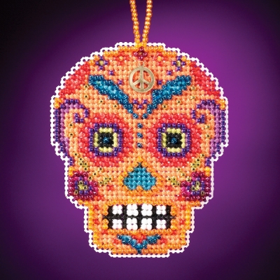 MH16-1623 Naranja  : Calavera Charmed Ornament  by Mill Hill  
