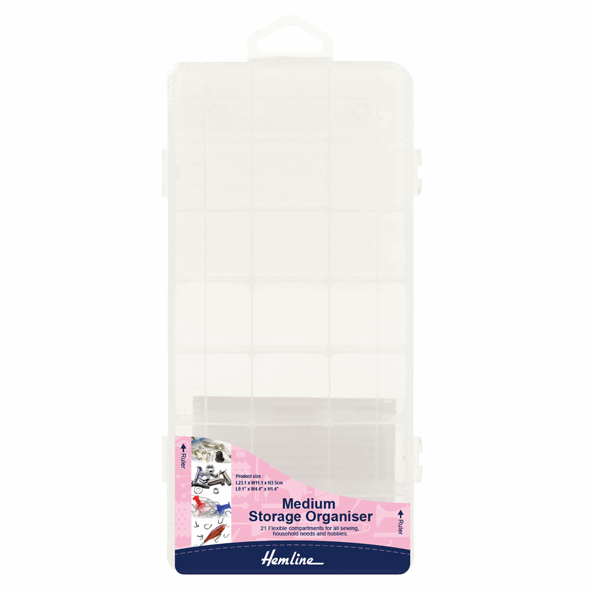 Plastic Storage Box - Medium M3004M by Hemline 