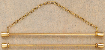 Copenhagen : Brass  : Satin Finish : 16cm : 5205  Bellpull by Permin 