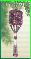 MHBT1 Plum Tassel :  Stitched and beaded Tassel Ornament  Kit   by Mill Hill  