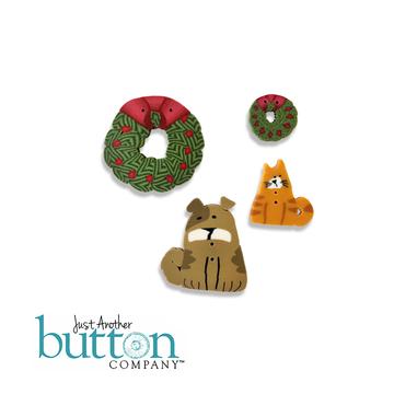 Christmas Shadowbox Mystery Buttons pack by Just Another Button Company