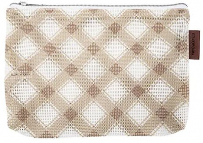  Burlap Mini Mad For Plaid Project Bag by It's Sew Emma 