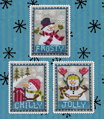 Snowman Trio by Waxing Moon Designs