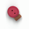4723T Tiny Rosy Red Christmas Bulb   by Just Another Button Company 