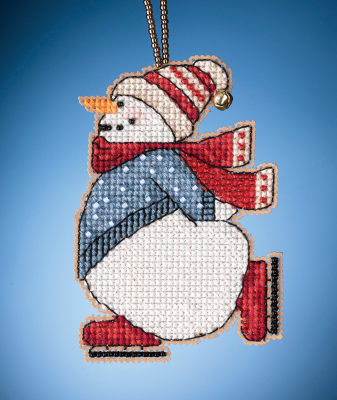 MH16-2133 Skating Snowman  by Mill Hill 