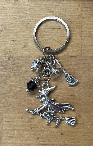 Fancy Yarn - Project Bag Bling - Witch on a broom, Cauldron, Witches hat, Broom and Crystal ball Only 2 in stock