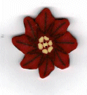 Hope 2284S Small Poinsettia Buttons by Just Another Button Company 