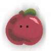 Wisdom nh1068T Tiny Shiny Apple Buttons x 2 by Just Another Button Company