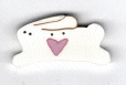 nh1009L : Large White Rabbit  by Just Another Button Company 