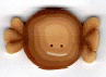 nh1042L  Large Butterscotch Candy  by Just Another Button Company 