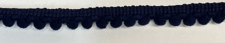 Pom Pom 27.4m x 7mm: Navy - Per Meter by Sew Cool