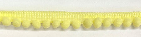 Pom Pom 27.4m x 7mm: Lemon - Per Meter by Sew Cool