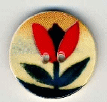 87020 - Red Tulip on Beige - Jim Shore by Mill Hill   no longer available
