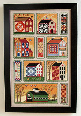 Quilty Neighborhood by Annie Beez Folk Art