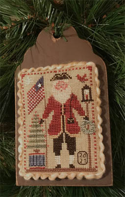  2021 Flag Waving Santa - Santa Ornament by  Homespun Elegance Ltd 