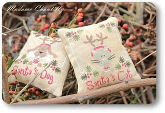 Santa's Cat & Dog by Madame Chantilly 