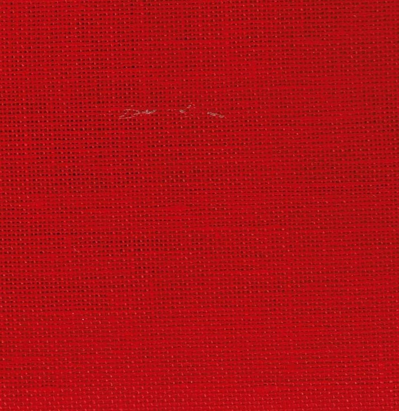 Red : 30 : 32 Belfast Linen : Per Meter 100cm x 140cm 
