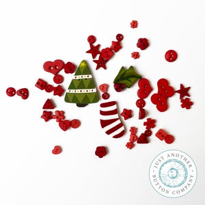 Christmas Tree Button Mix Pack by Just Another Button Company   
